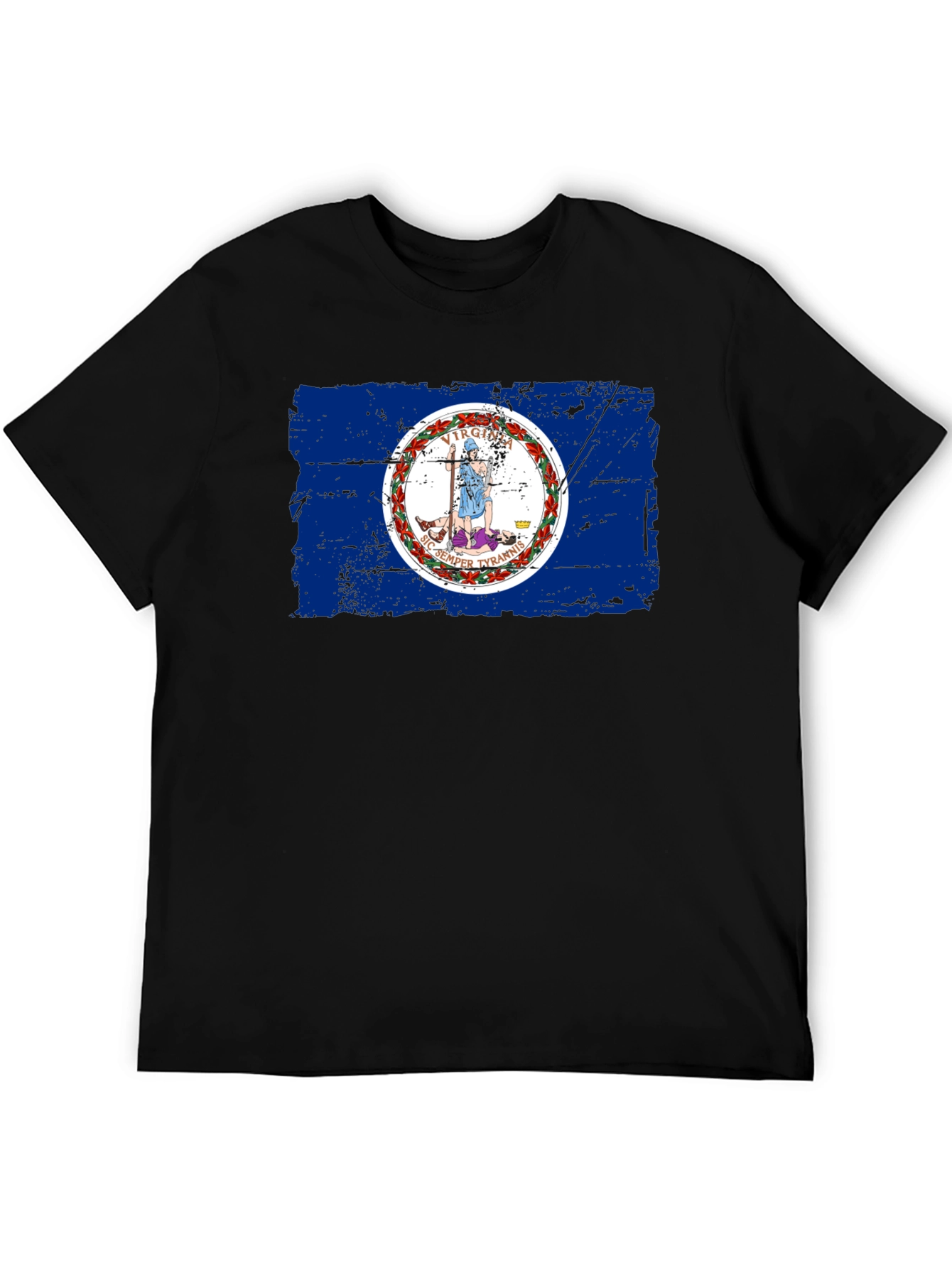 Virginia Flag T-Shirt - Distressed Design USA Pride