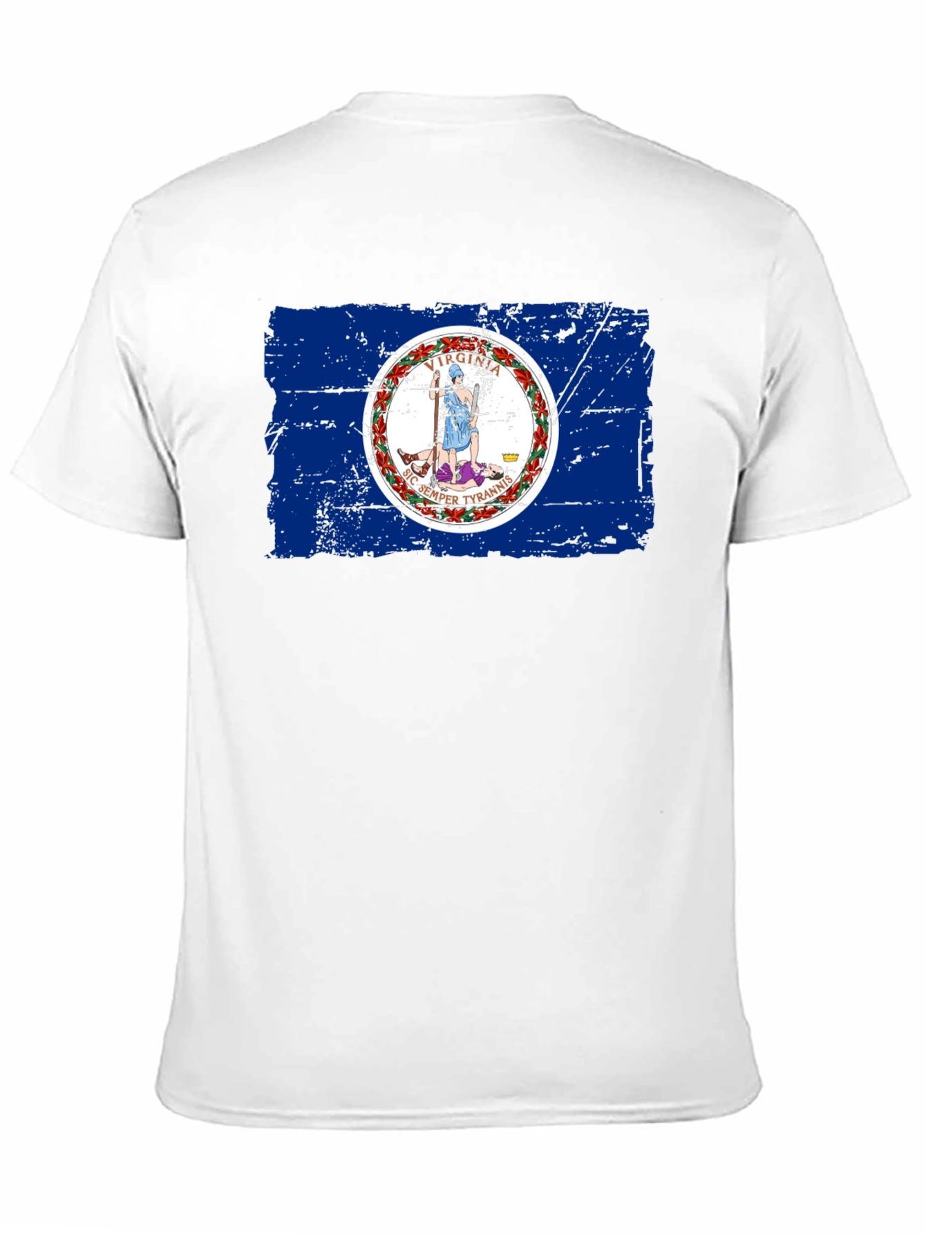 Virginia Flag T-Shirt - Distressed Design USA Pride