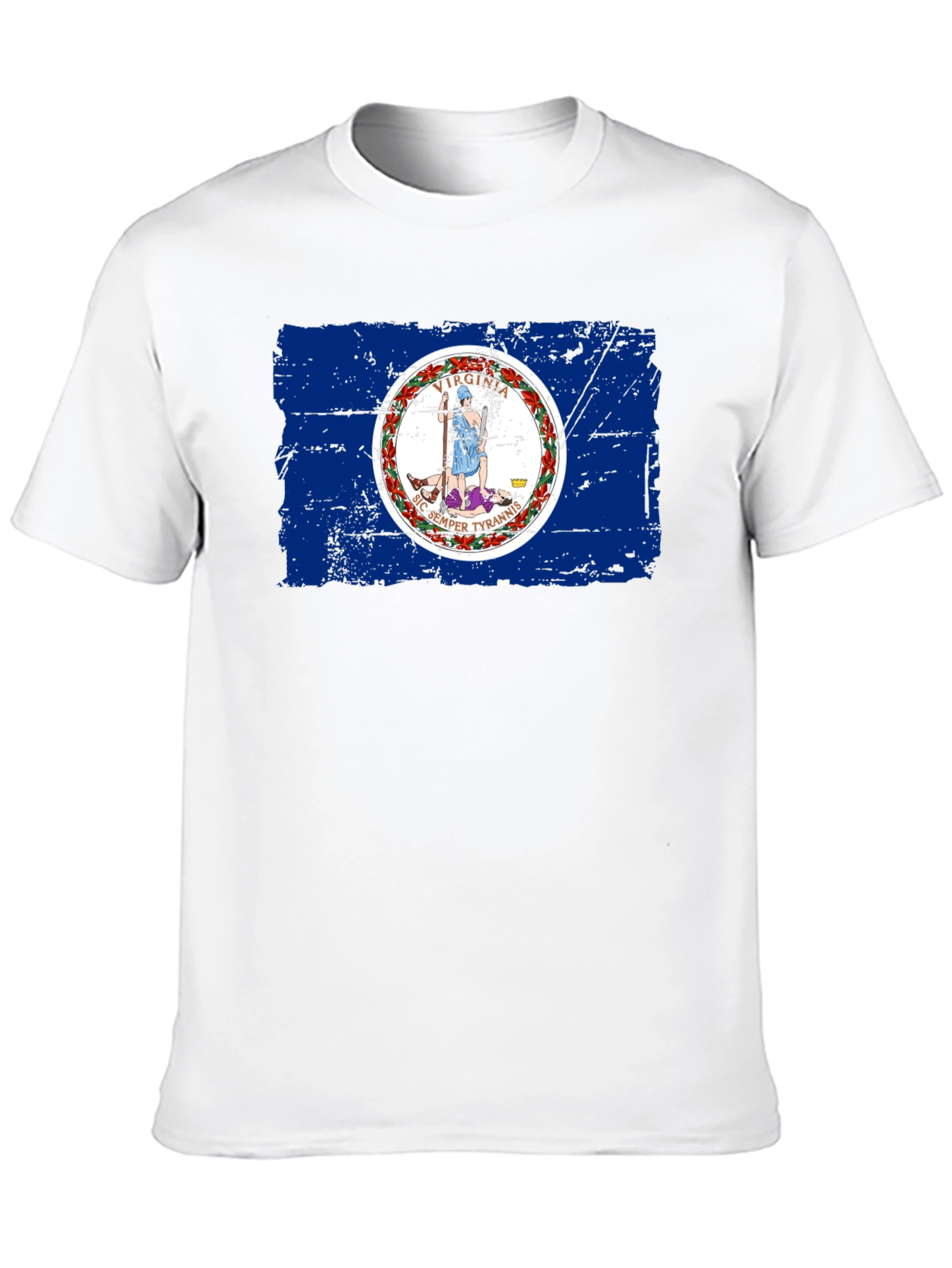 Virginia Flag T-Shirt - Distressed Design USA Pride