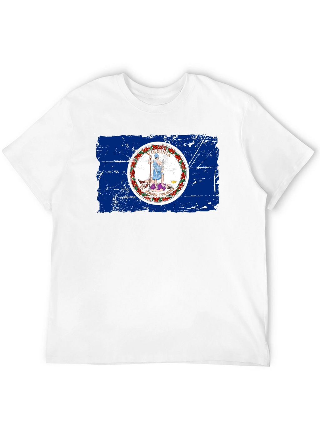Virginia Flag T-Shirt - Distressed Design USA Pride