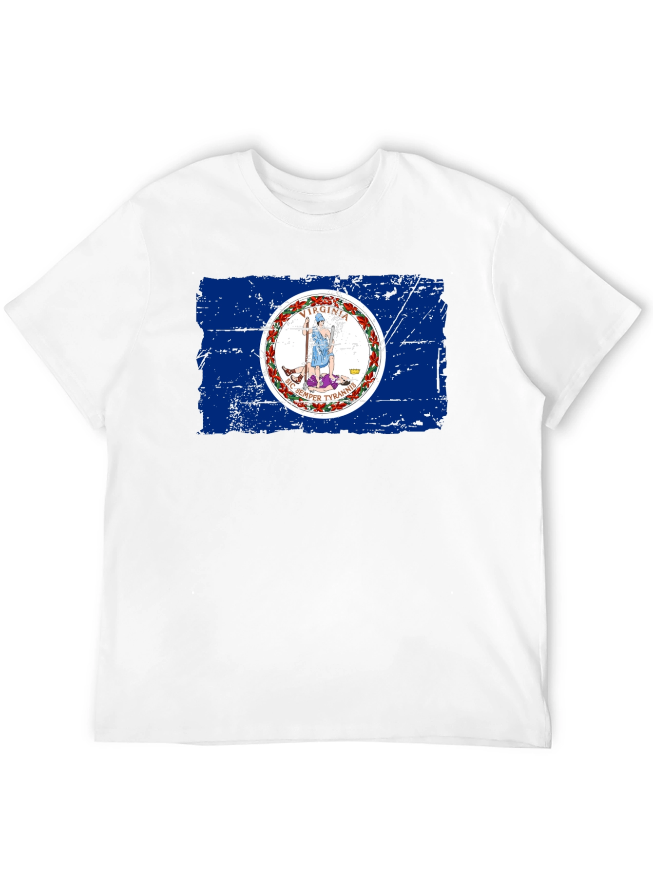 Virginia Flag T-Shirt - Distressed Design USA Pride