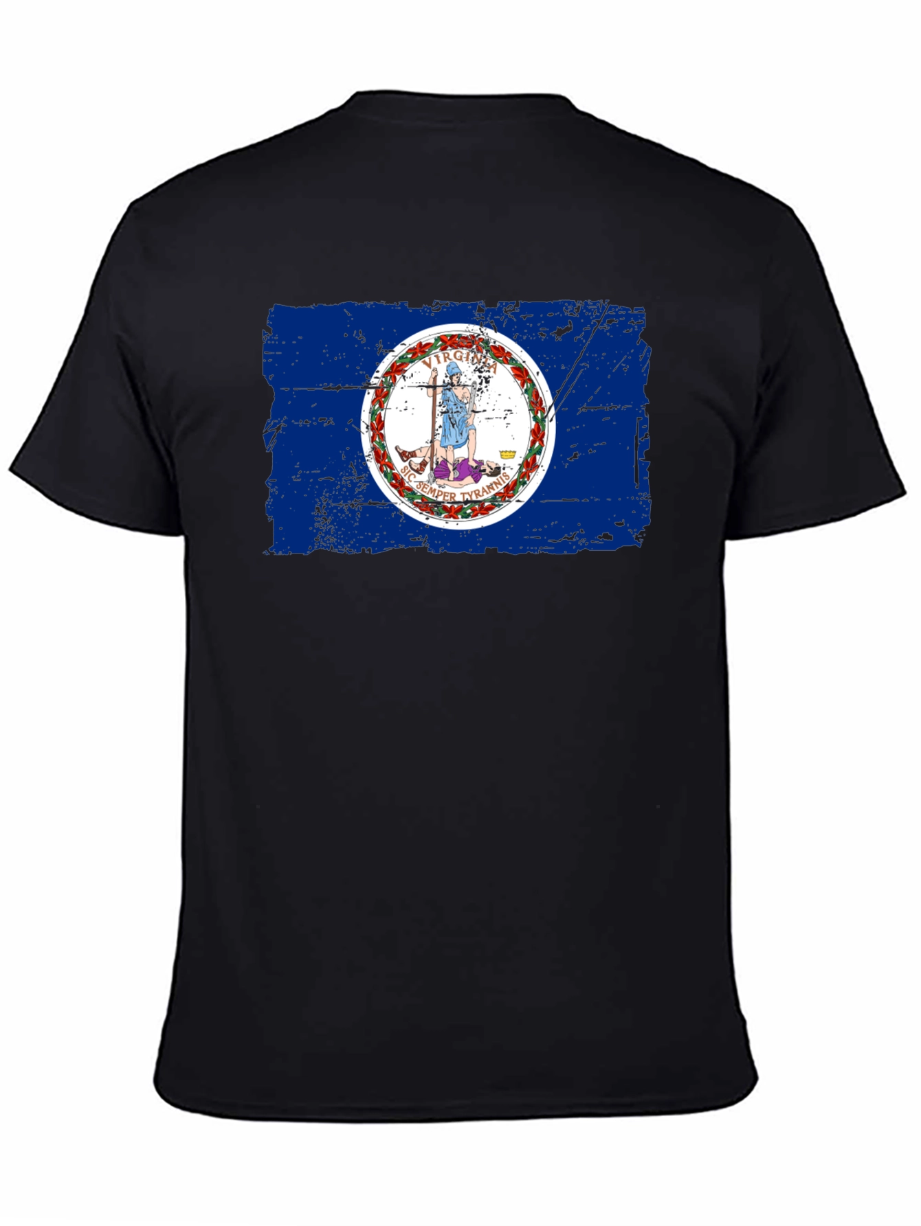 Virginia Flag T-Shirt - Distressed Design USA Pride