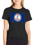 Virginia Flag T-Shirt - Distressed Design USA Pride