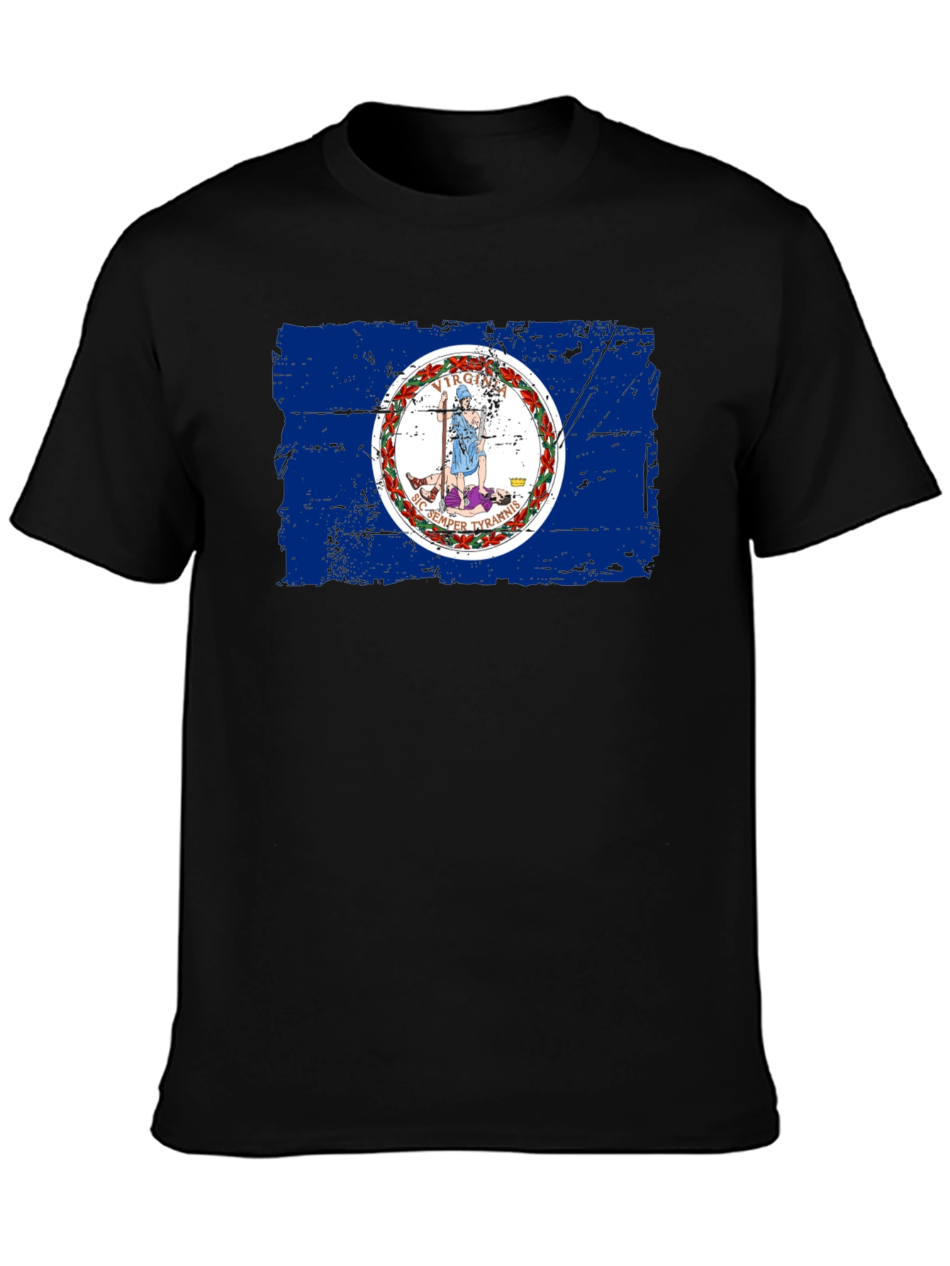 Virginia Flag T-Shirt - Distressed Design USA Pride