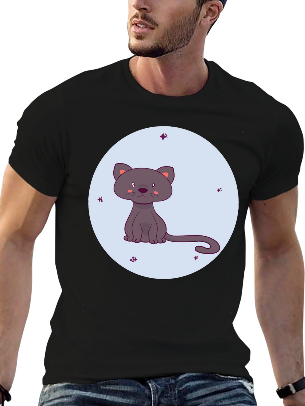 Cute Cartoon Cat T-Shirt - Soft & Stylish