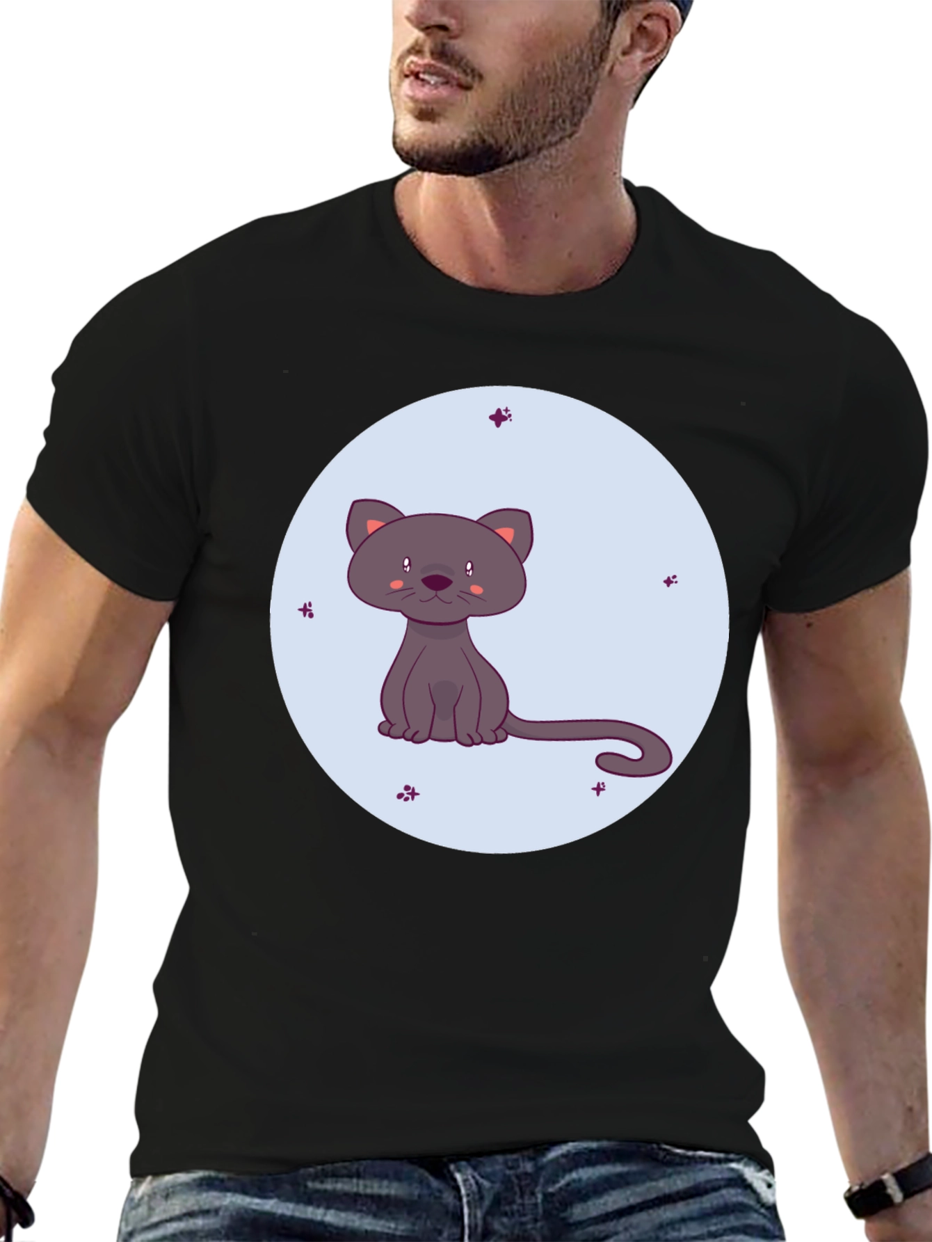 Cute Cartoon Cat T-Shirt - Soft & Stylish