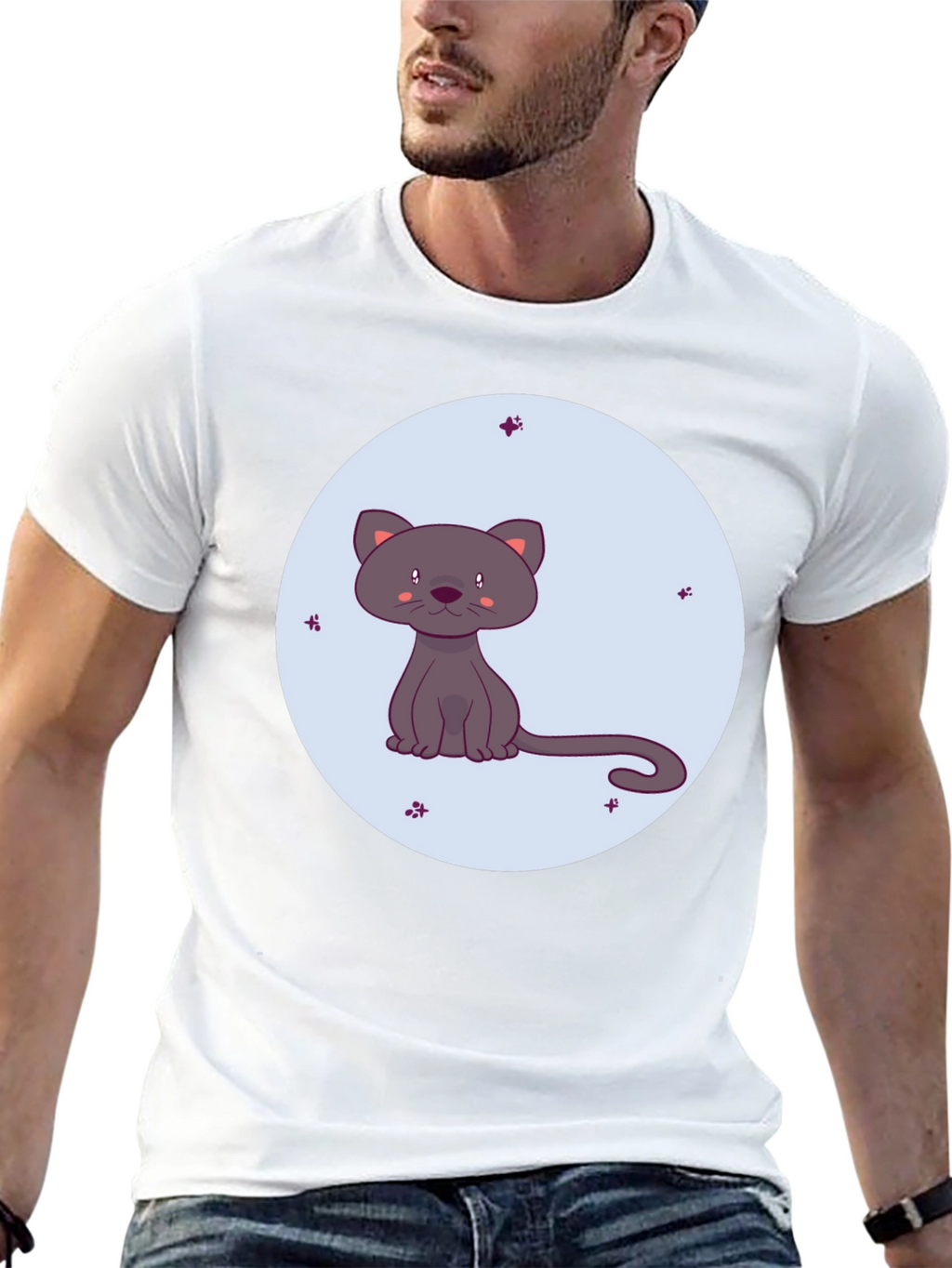 Cute Cartoon Cat T-Shirt - Soft & Stylish