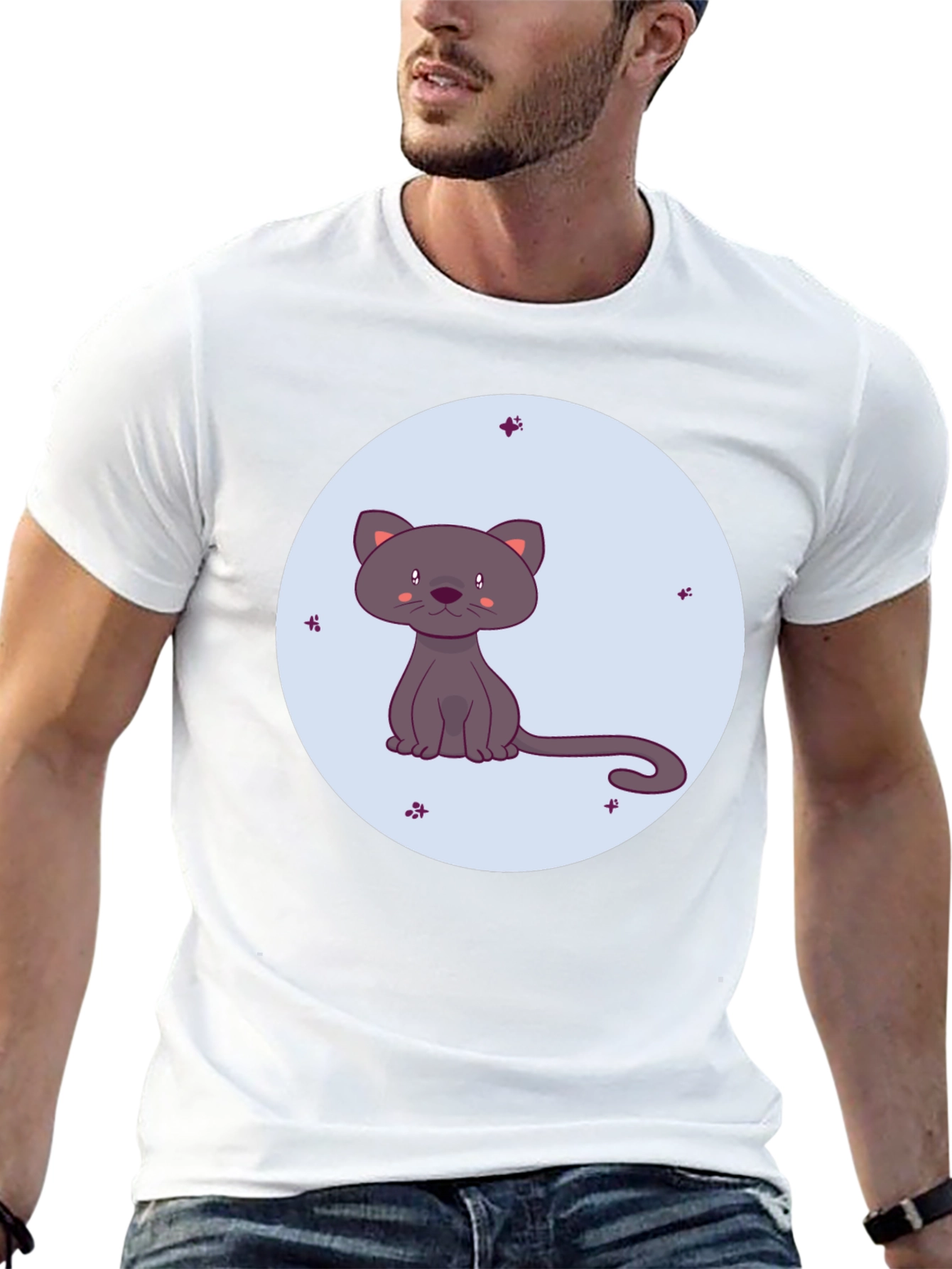 Cute Cartoon Cat T-Shirt - Soft & Stylish