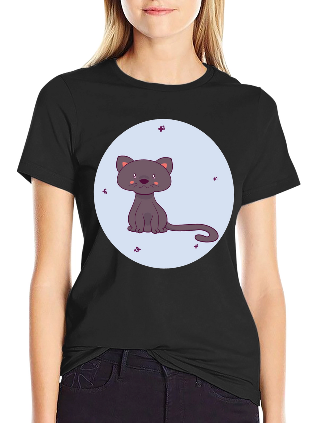 Cute Cartoon Cat T-Shirt - Soft & Stylish