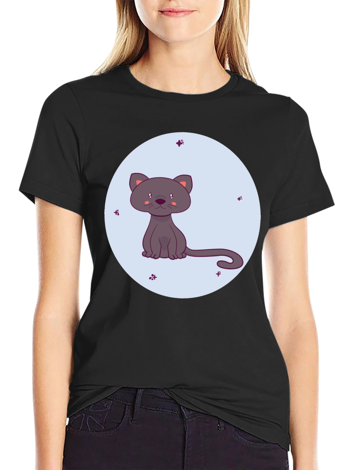 Cute Cartoon Cat T-Shirt - Soft & Stylish