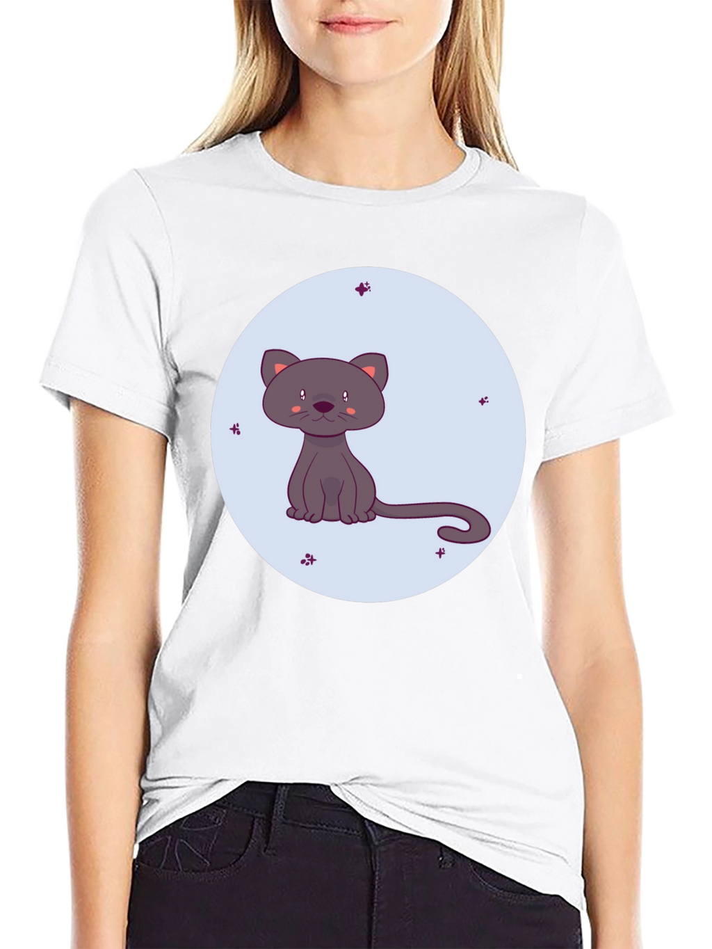 Cute Cartoon Cat T-Shirt - Soft & Stylish