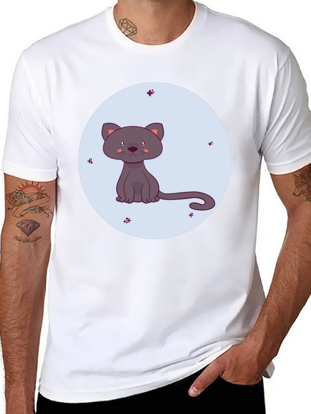 Cute Cartoon Cat T-Shirt - Soft & Stylish