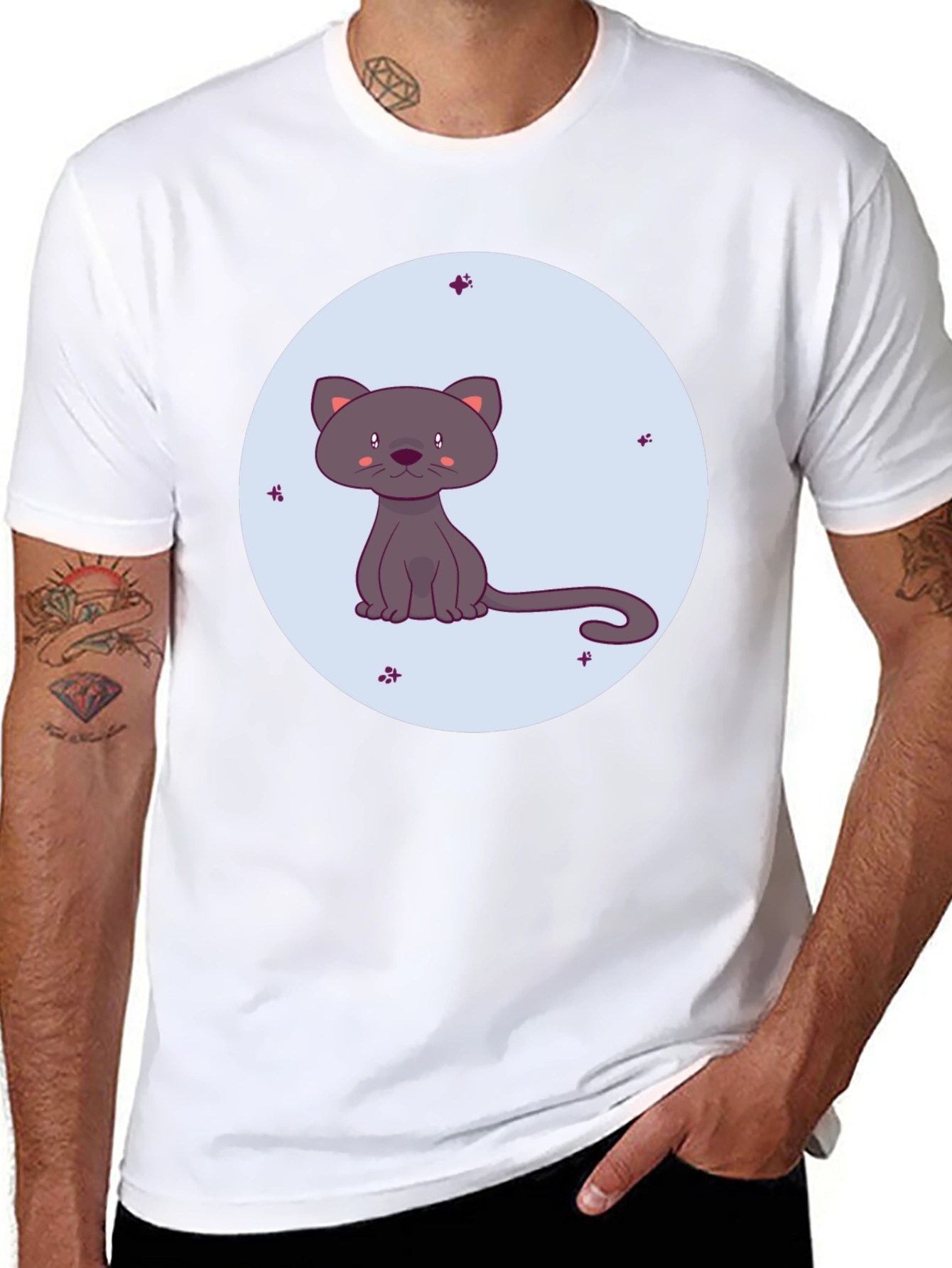Cute Cartoon Cat T-Shirt - Soft & Stylish