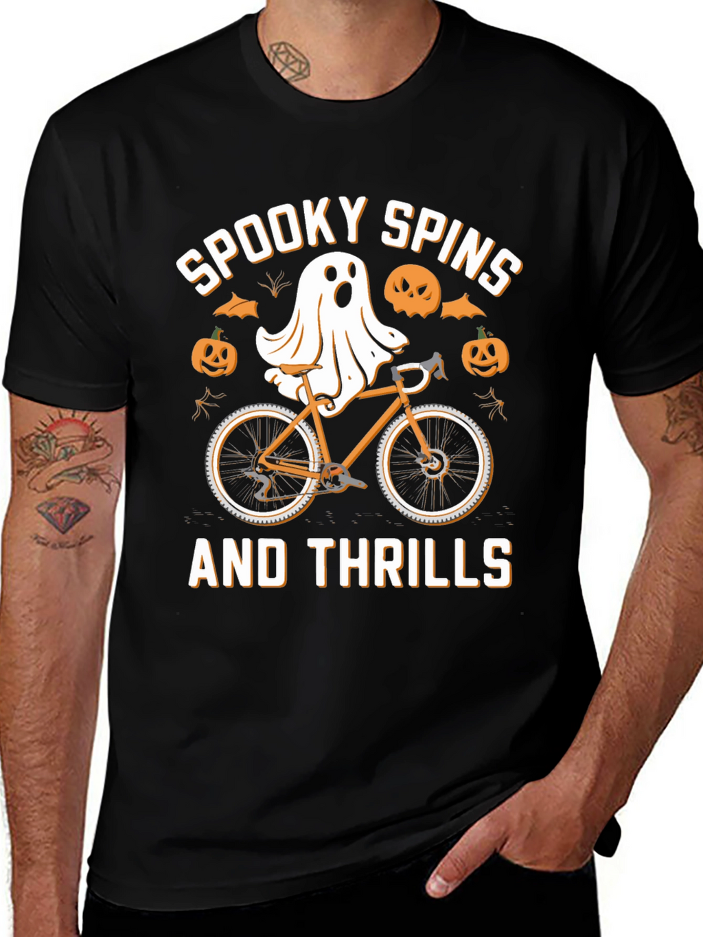 Spooky Spins Halloween Graphic T-Shirt