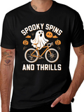 Spooky Spins Halloween Graphic T-Shirt
