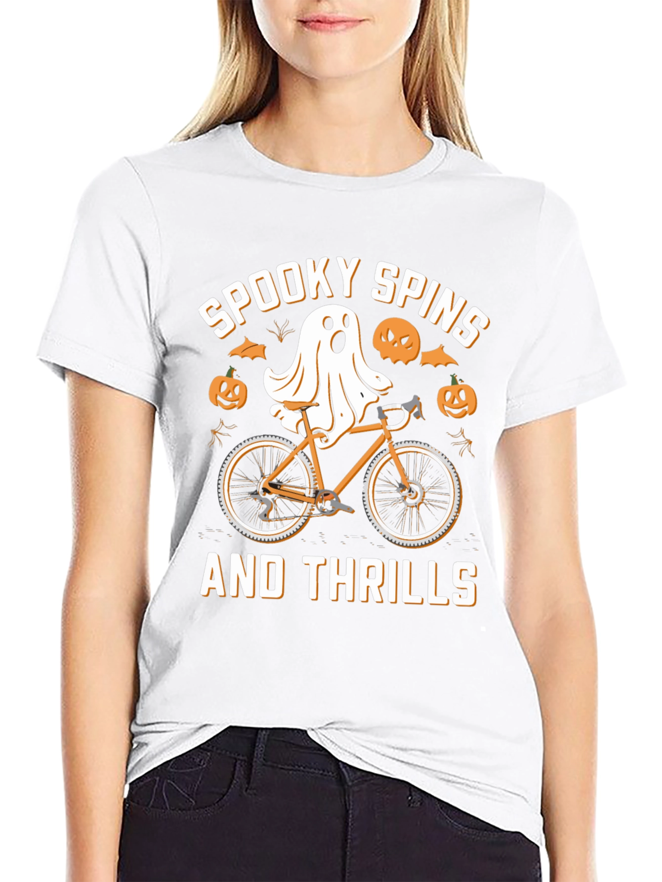 Spooky Spins Halloween Graphic T-Shirt
