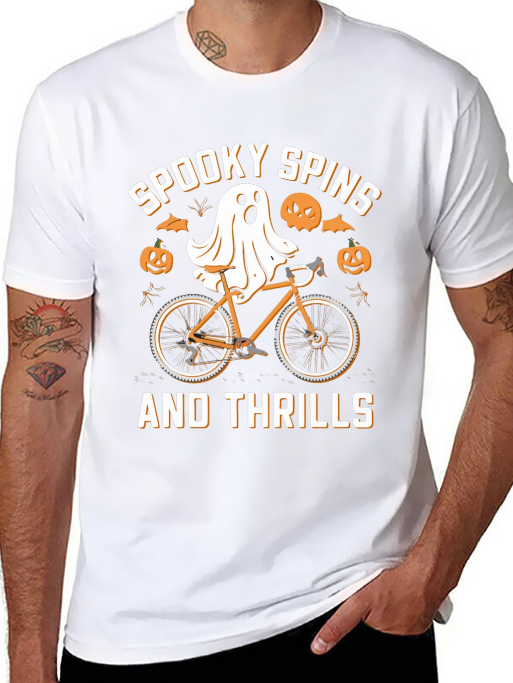 Spooky Spins Halloween Graphic T-Shirt