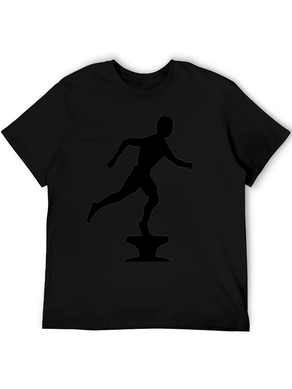 Silhouette Runner on Anvil Black Tee