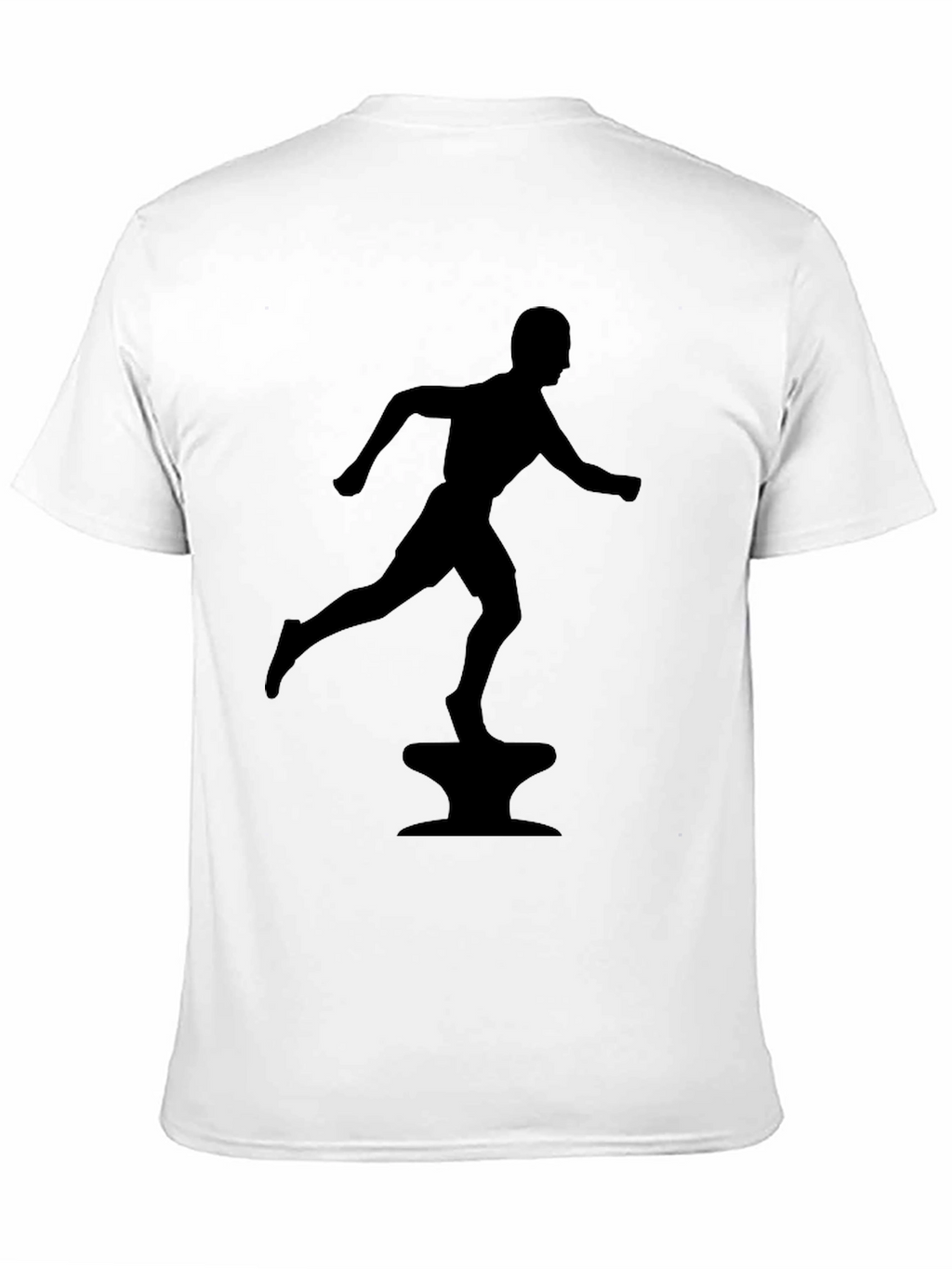 Silhouette Runner on Anvil Black Tee