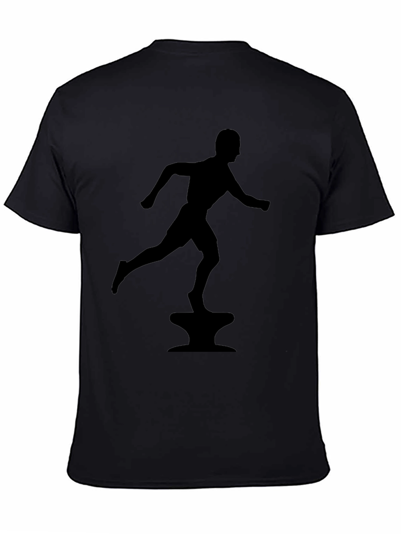 Silhouette Runner on Anvil Black Tee