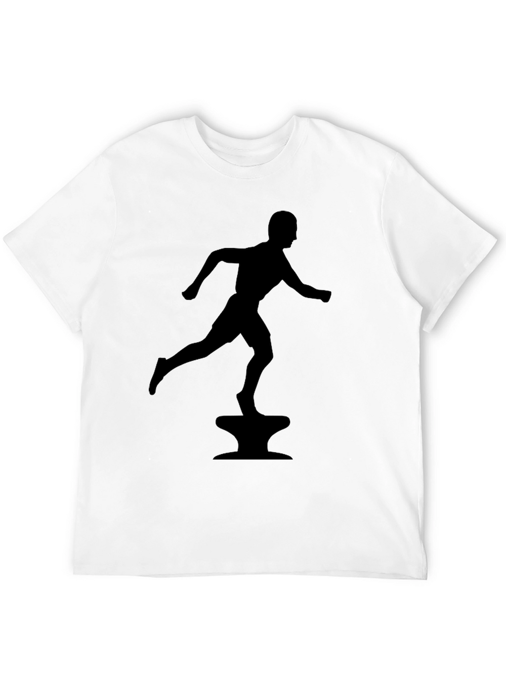 Silhouette Runner on Anvil Black Tee