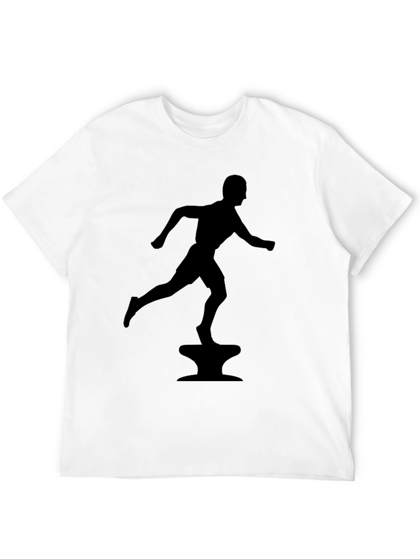 Silhouette Runner on Anvil Black Tee