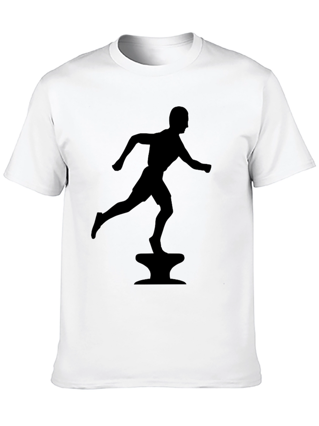 Silhouette Runner on Anvil Black Tee