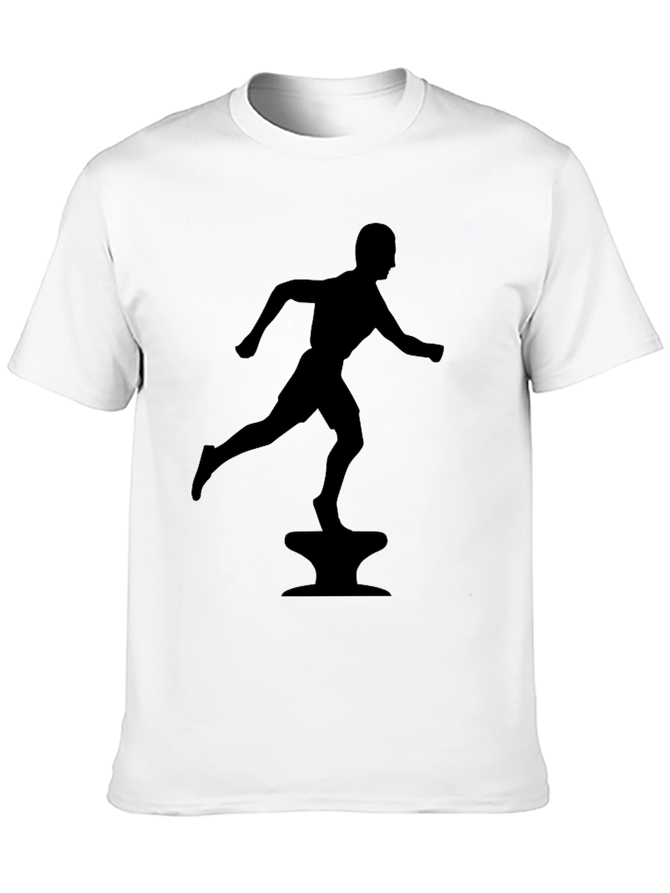 Silhouette Runner on Anvil Black Tee