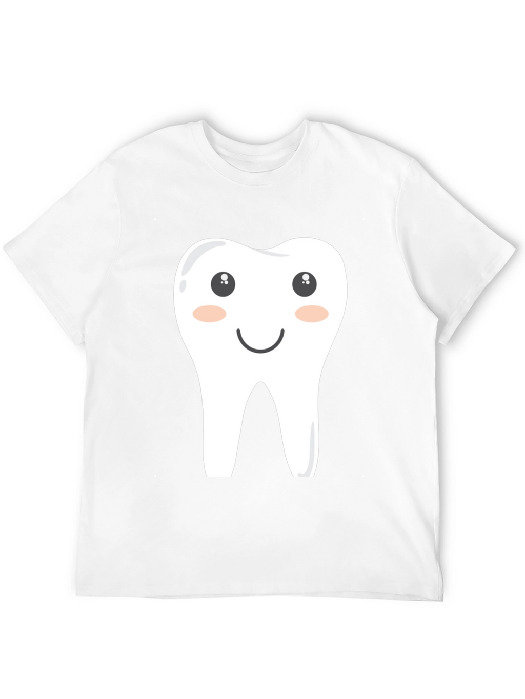 Cartoon Tooth Graphic Tee - Black