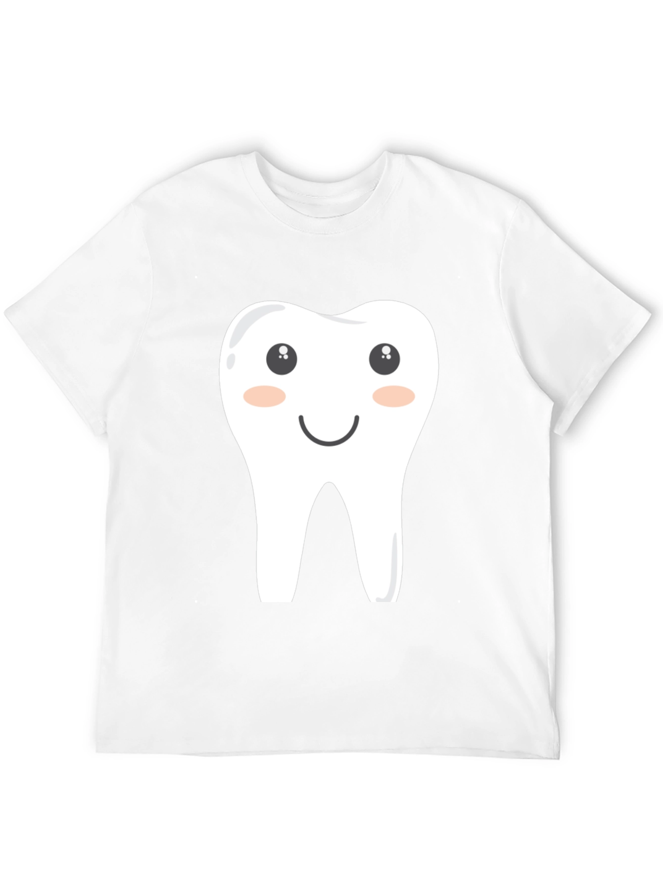 Cartoon Tooth Graphic Tee - Black