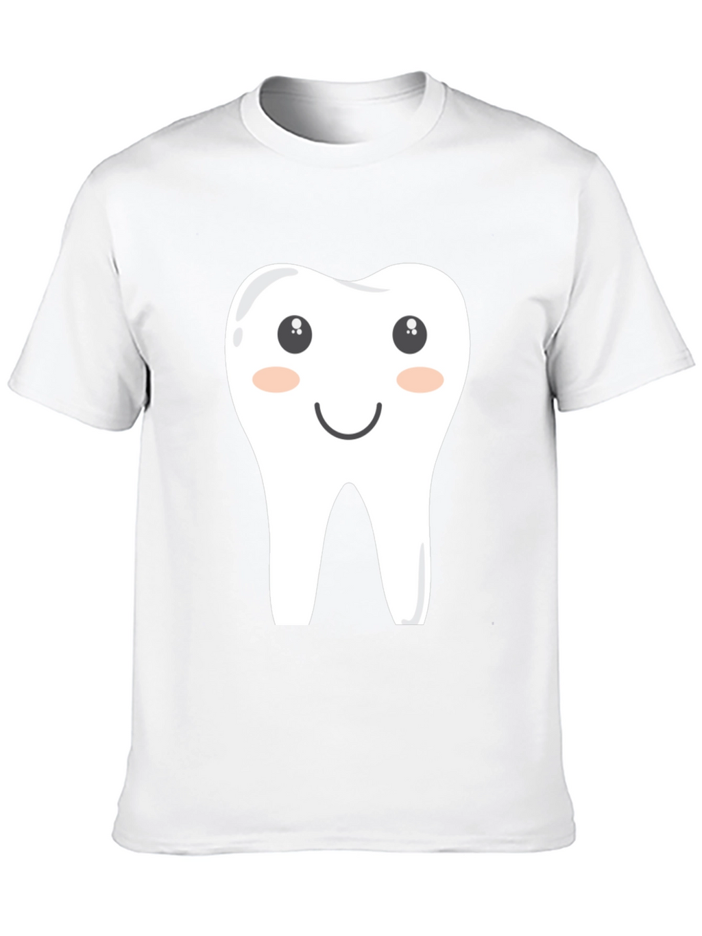 Cartoon Tooth Graphic Tee - Black