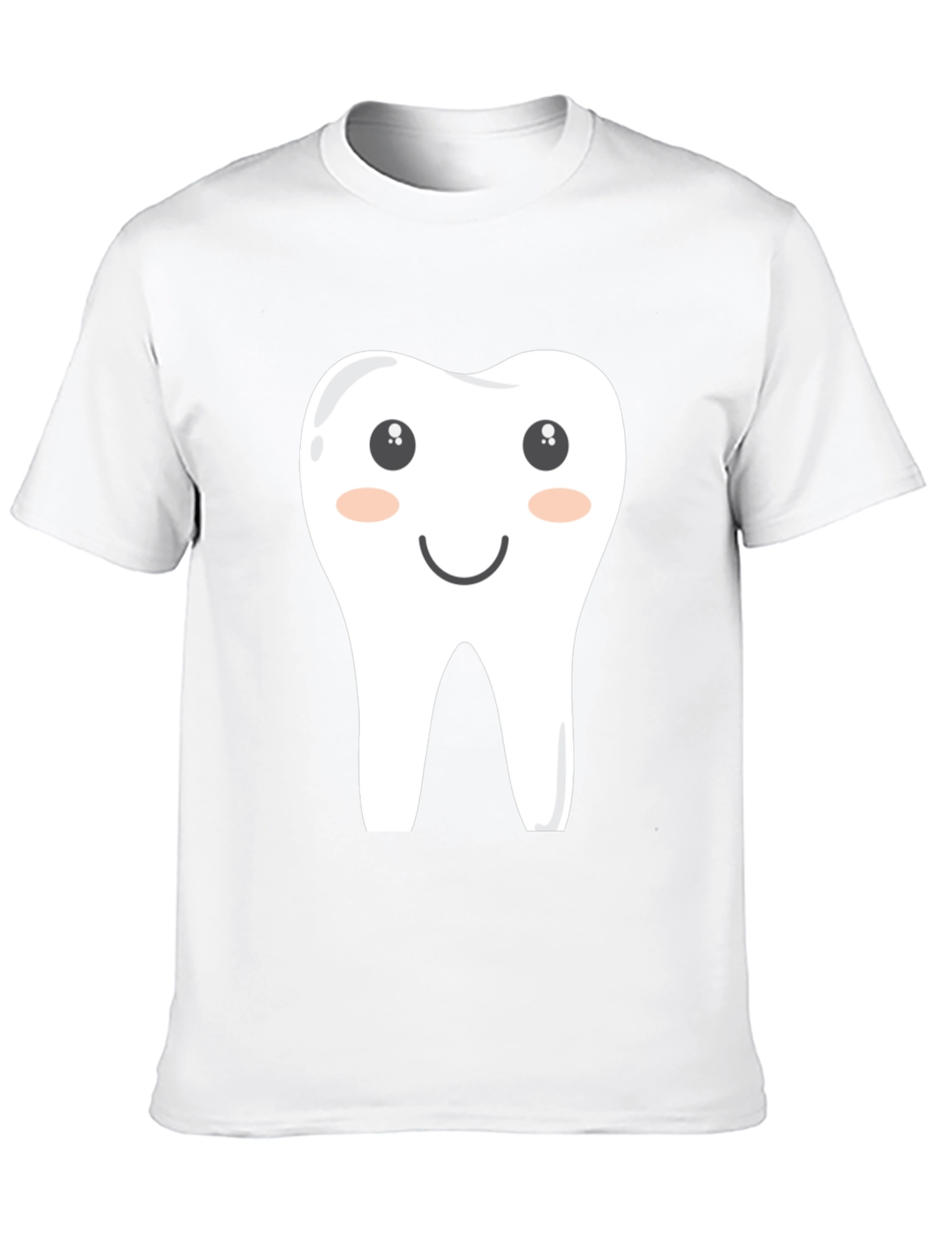 Cartoon Tooth Graphic Tee - Black