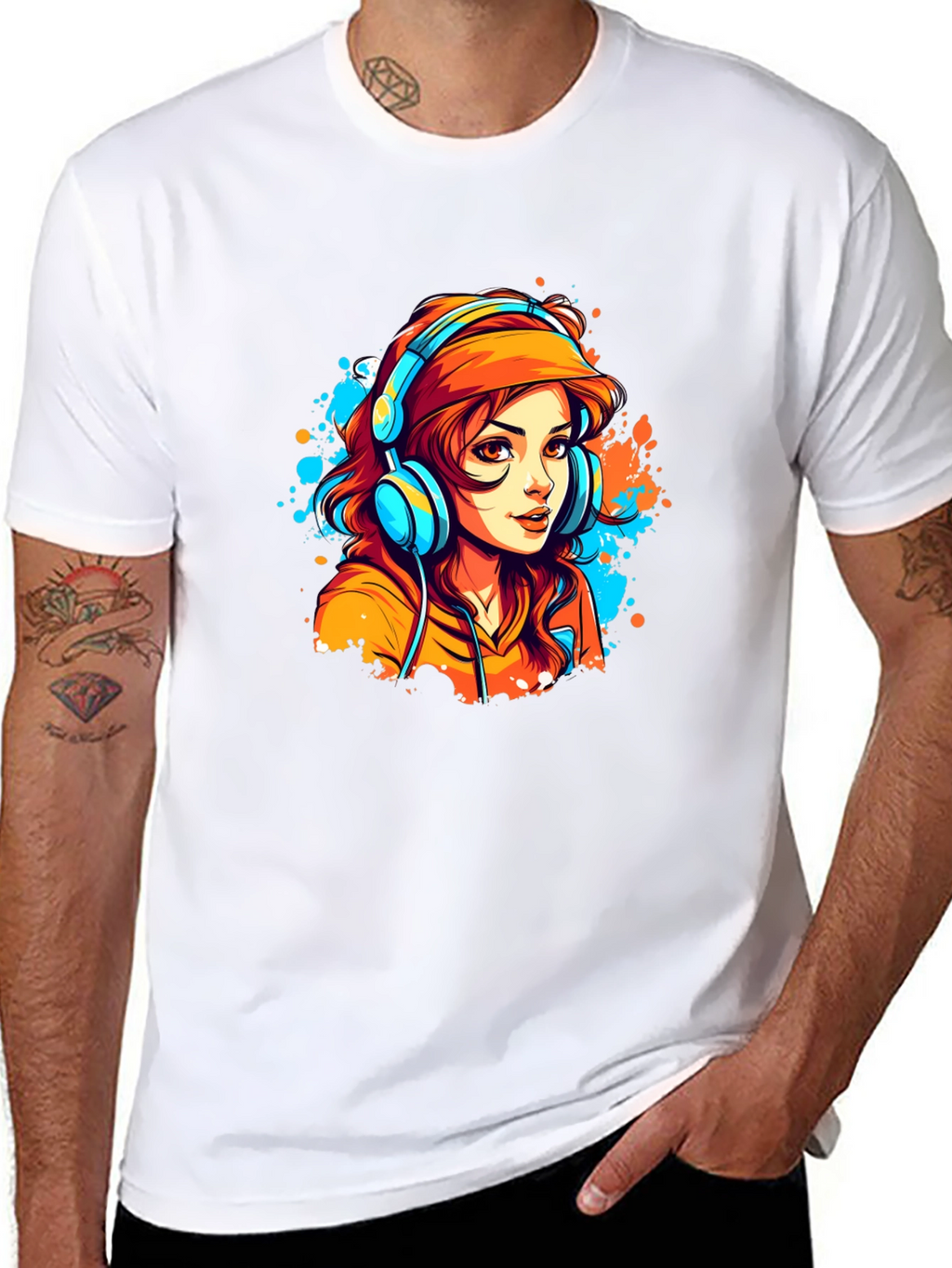 Cool Girl Graphic Tee - Black Cotton Blend T-Shirt