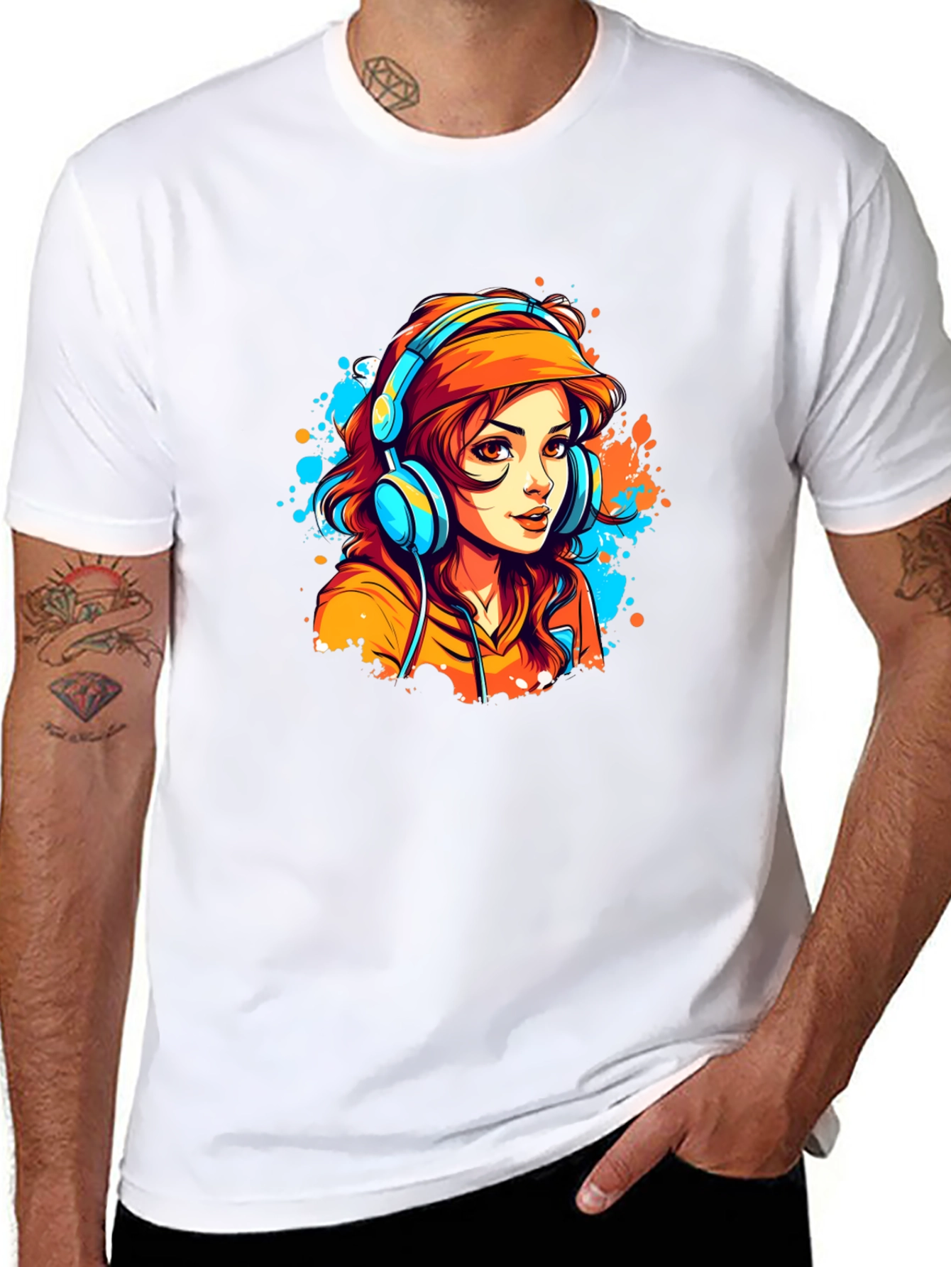 Cool Girl Graphic Tee - Black Cotton Blend T-Shirt