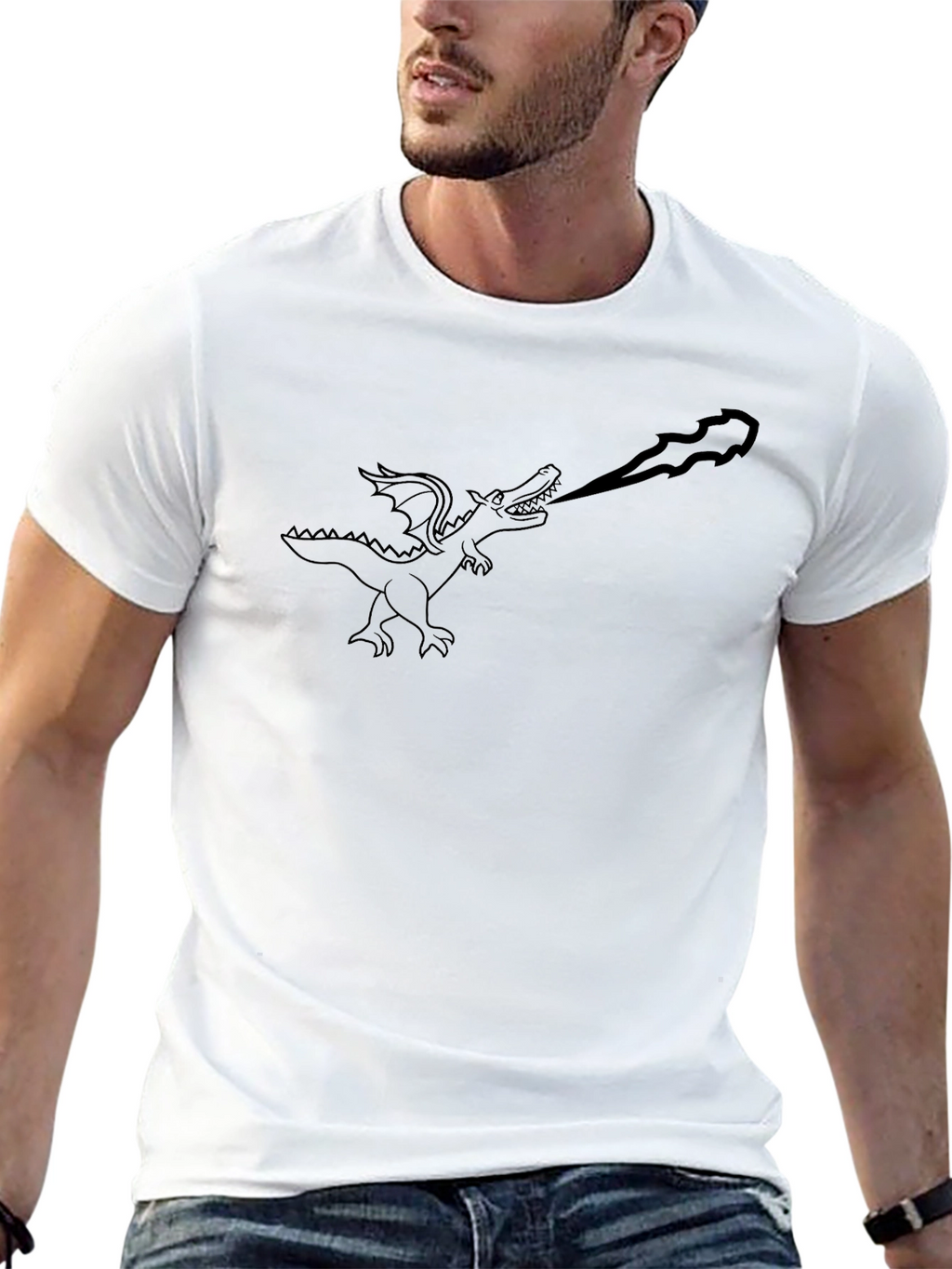 Dragon Fire T-Shirt - Black Graphic Tee