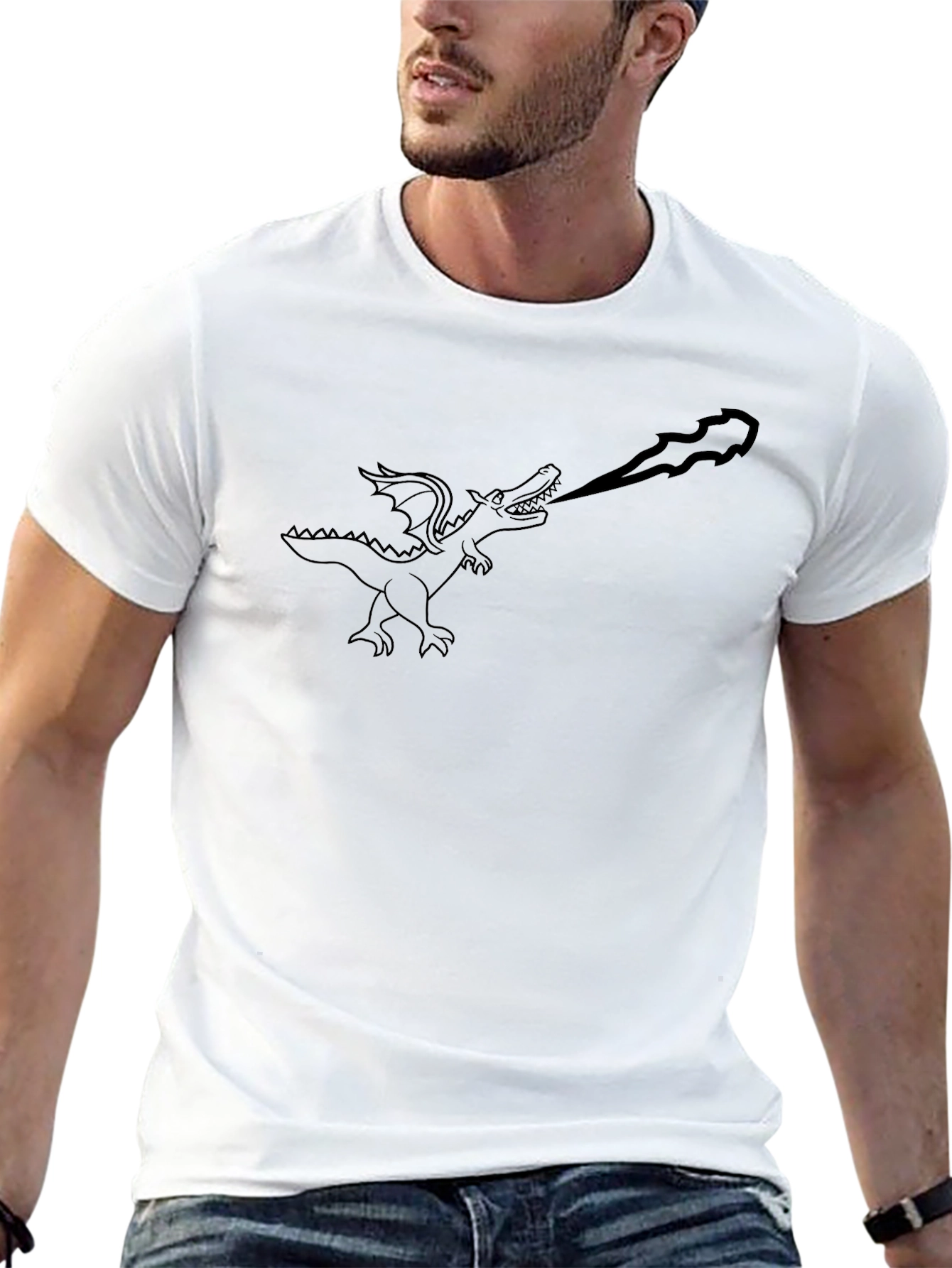Dragon Fire T-Shirt - Black Graphic Tee