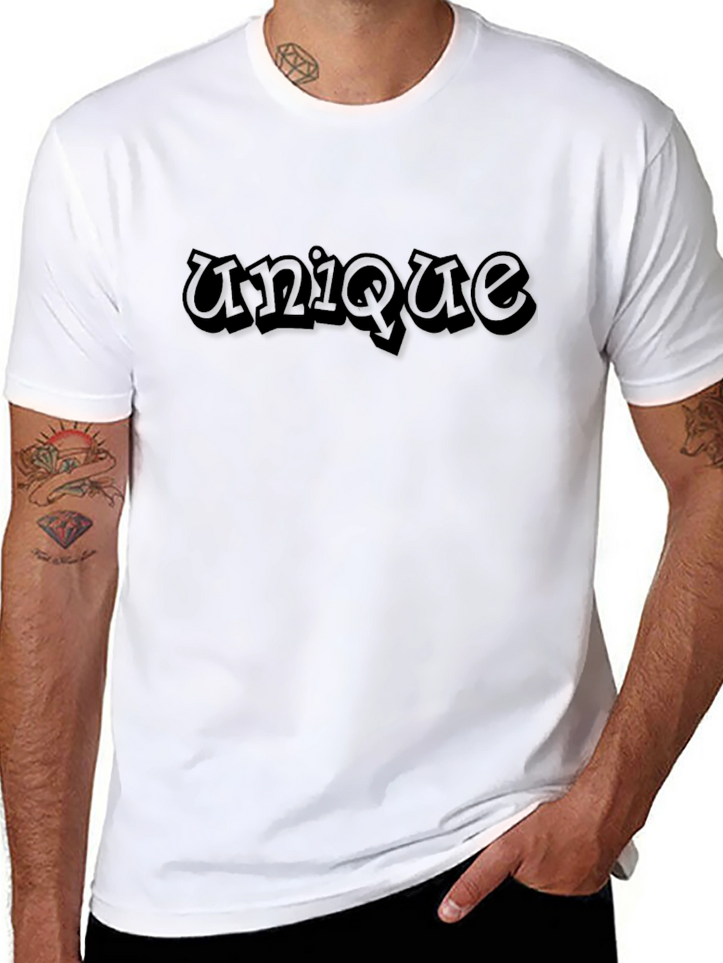 Unique Black Graphic T-Shirt