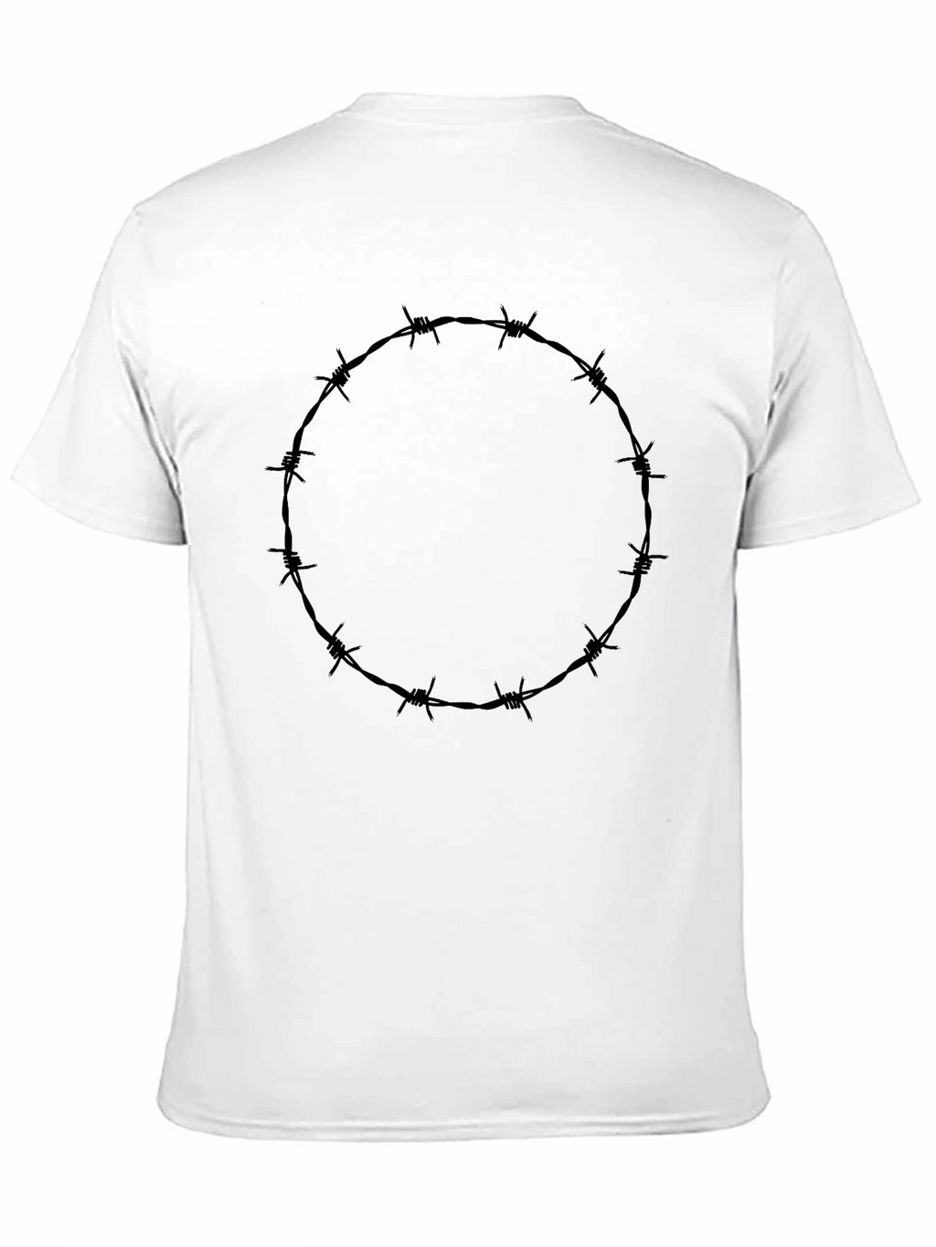 Barbed Wire Circle Graphic Tee - Modern Style