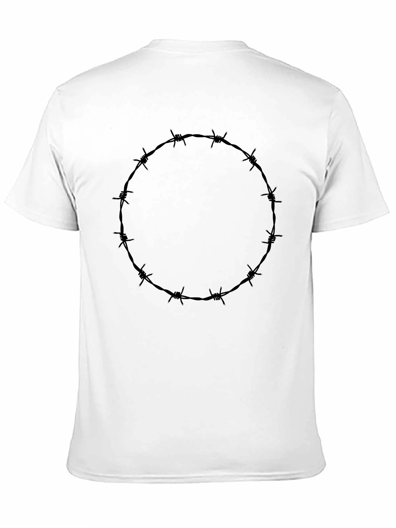 Barbed Wire Circle Graphic Tee - Modern Style