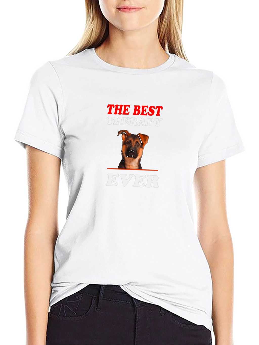 Best Therapy Dog T-Shirt - German Shepherd Puppy