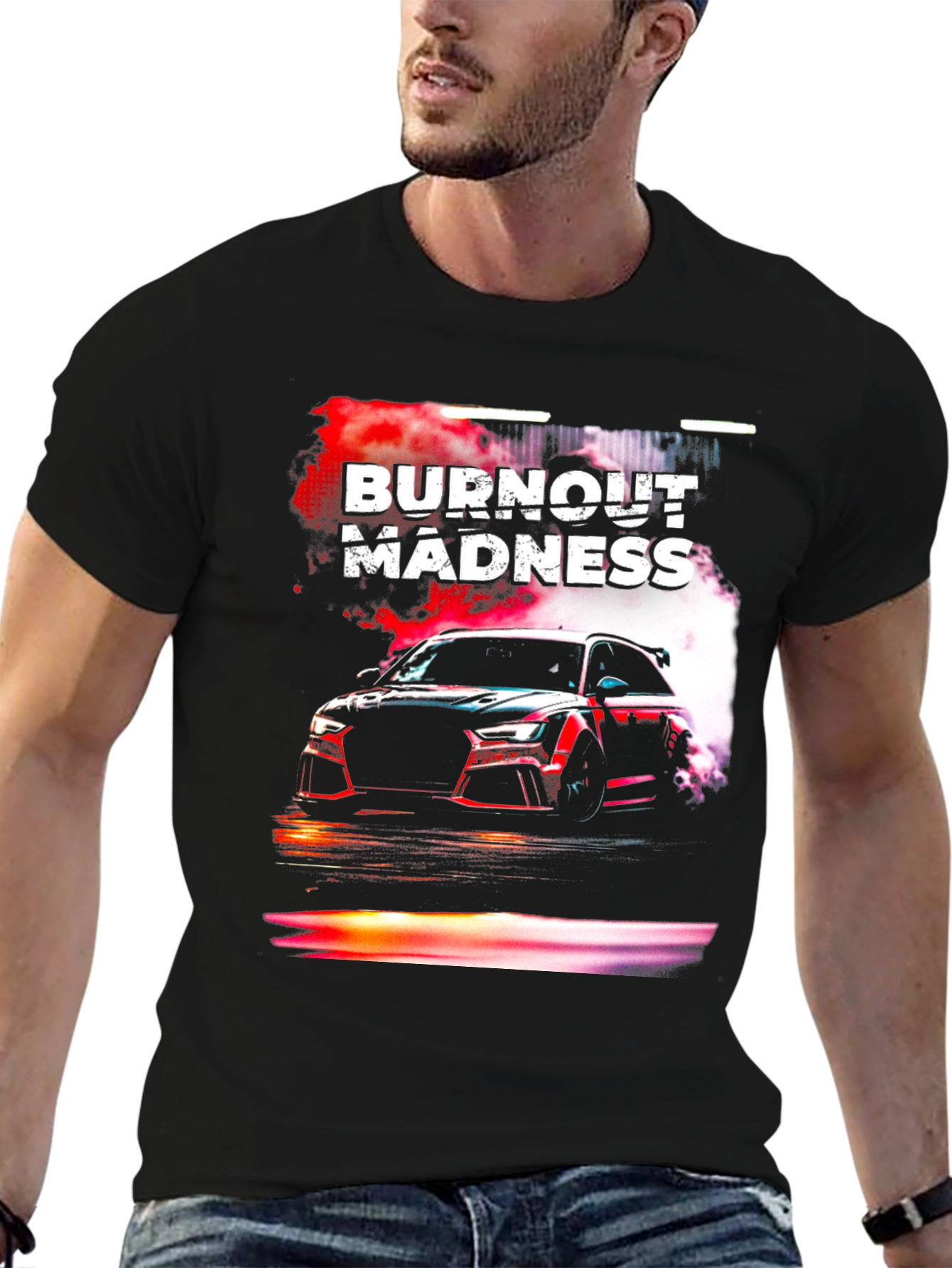 Burnout Madness Car Graphic T-Shirt