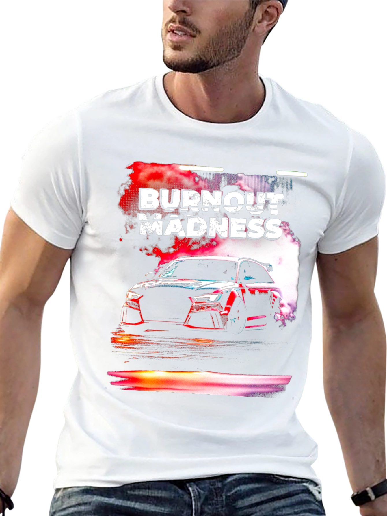 Burnout Madness Car Graphic T-Shirt