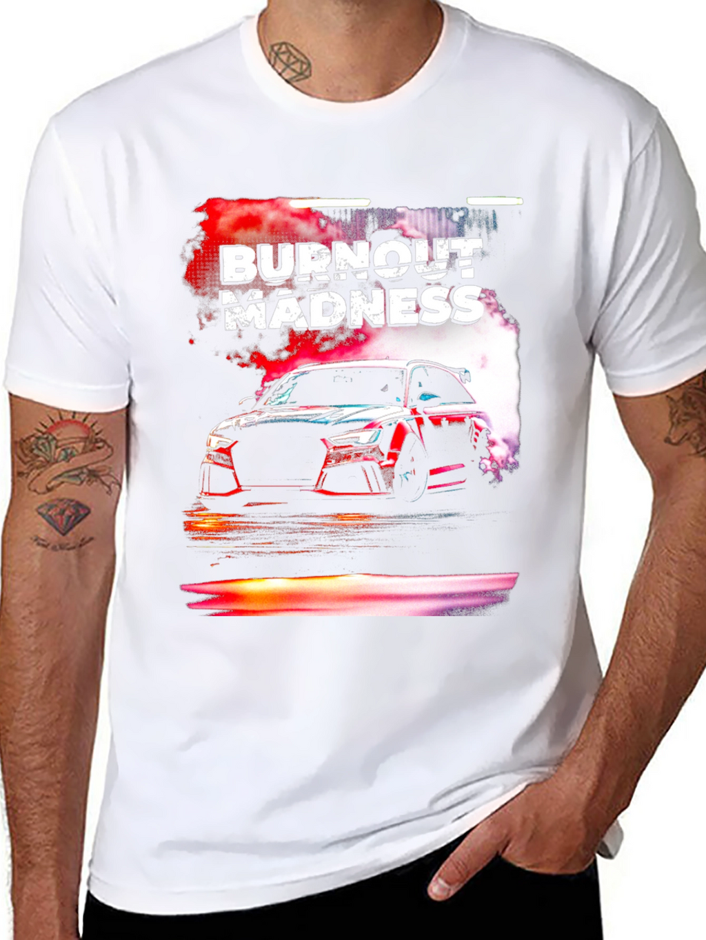 Burnout Madness Car Graphic T-Shirt