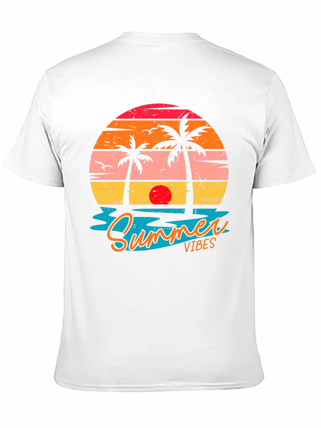 Summer Vibes Graphic Tee - Beach Sunset T-Shirt