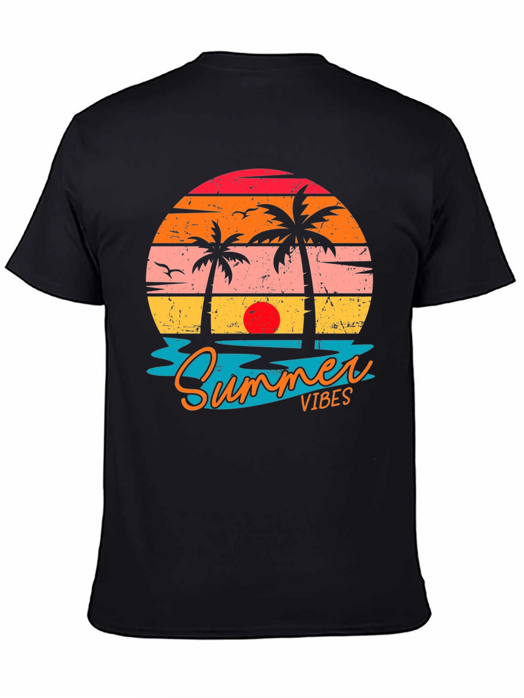 Summer Vibes Graphic Tee - Beach Sunset T-Shirt