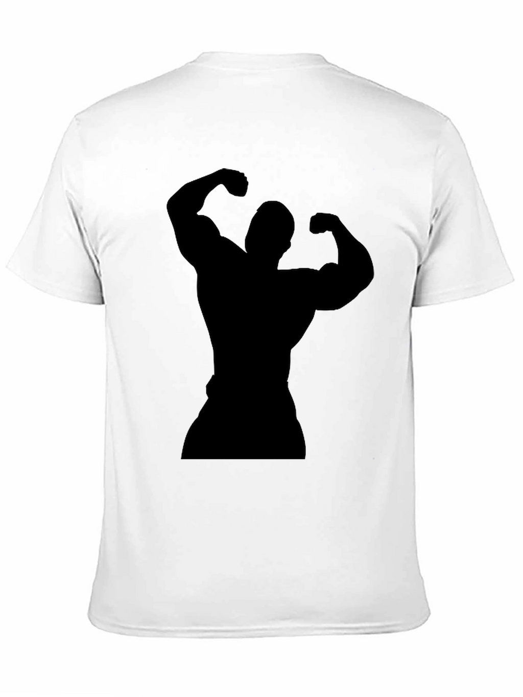 Black Bodybuilder Silhouette Graphic T-Shirt