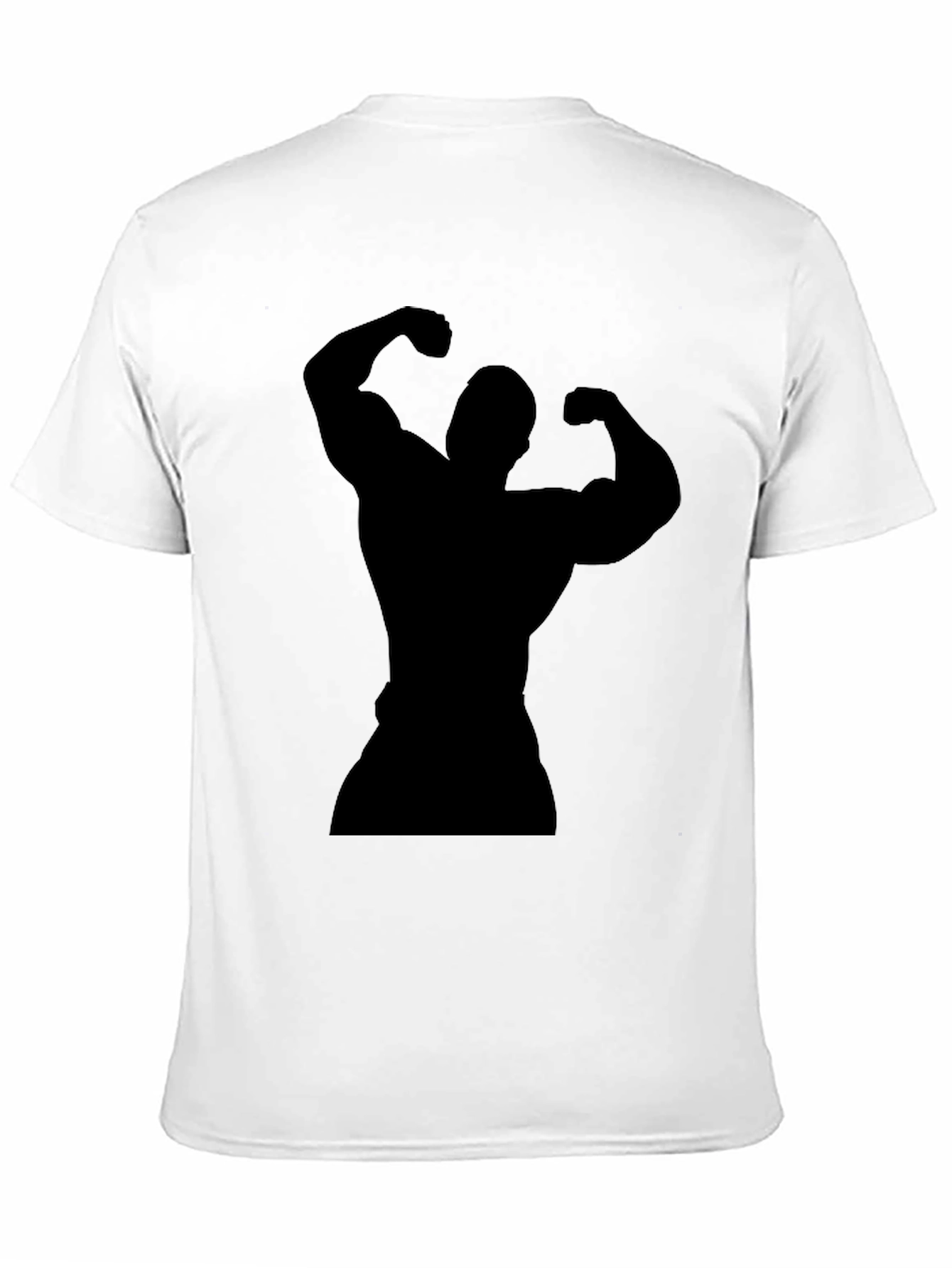 Black Bodybuilder Silhouette Graphic T-Shirt