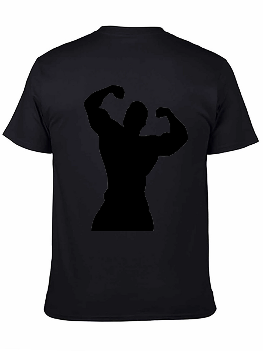Black Bodybuilder Silhouette Graphic T-Shirt