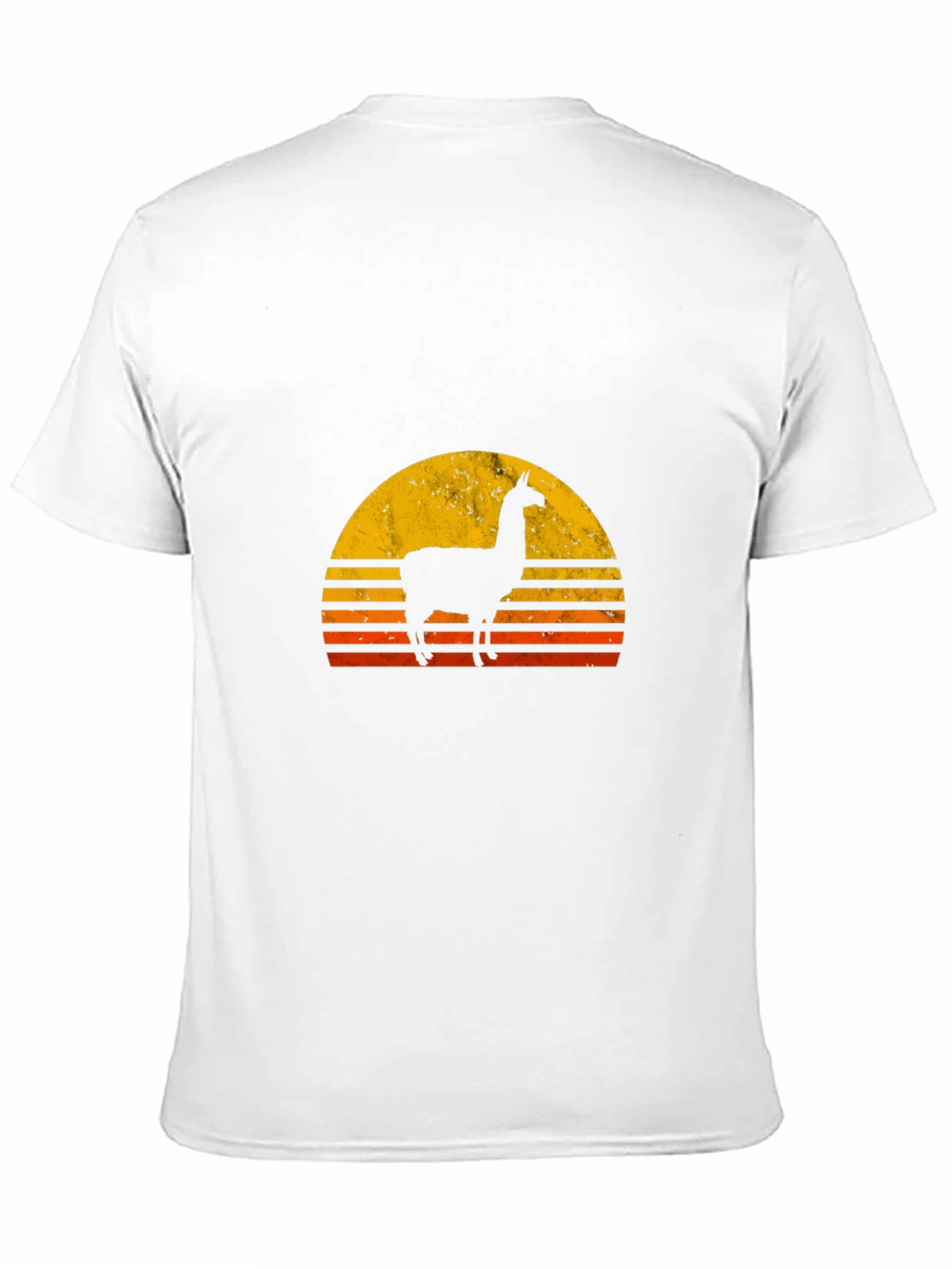Llama Sunset Graphic Tee - Black Cotton T-Shirt