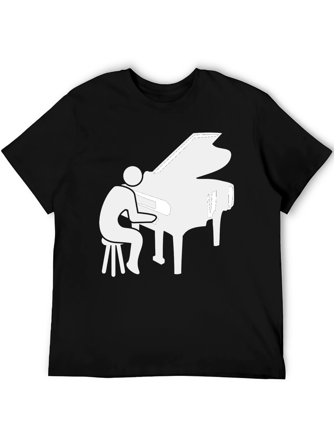 Piano Player Graphic Tee - Musician T-Shirt